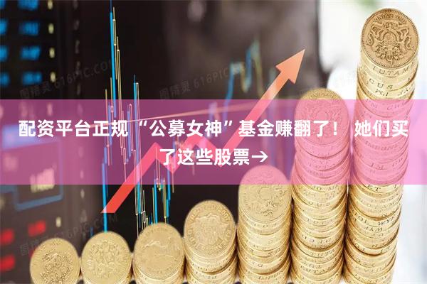 配资平台正规 “公募女神”基金赚翻了！ 她们买了这些股票→